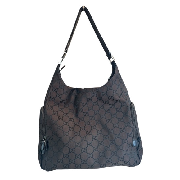 Gucci GG Monogram Nylon Brown Bag - Picture 2 of 11